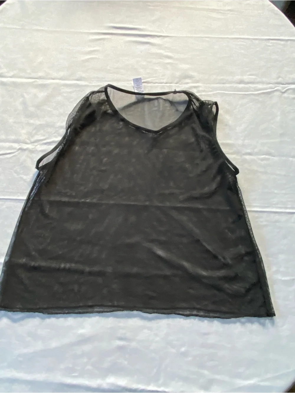 NWOT Halloween Mesh Black Top One Size